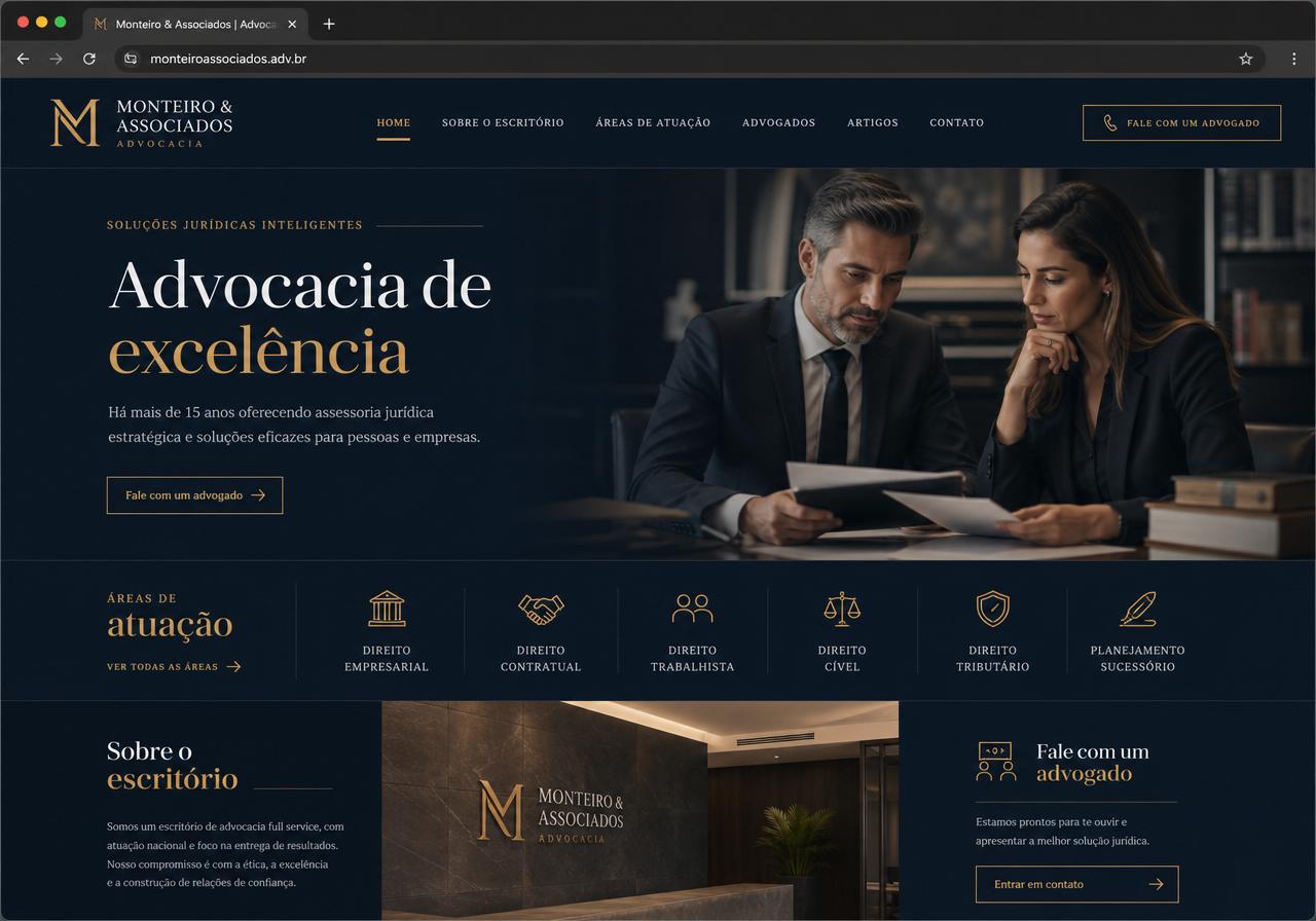 Exemplo de site — Advogado